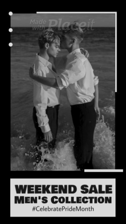 Pride Month-Themed Instagram Story Video Maker for a Clothing Brand's Sale