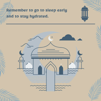 Instagram Post Design Template With Tips for Ramadan and a Minimal Aesthetic 4489a