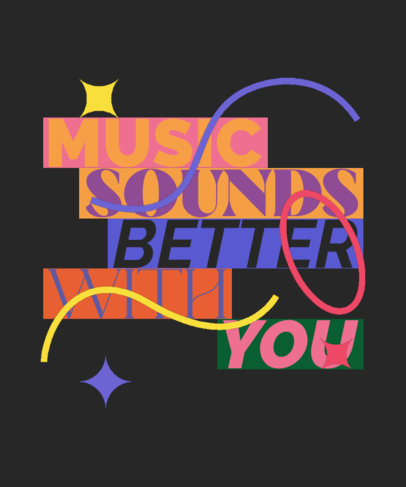 Colorful Quote T-Shirt Design Maker Featuring Cool Typefaces and Random Shapes 