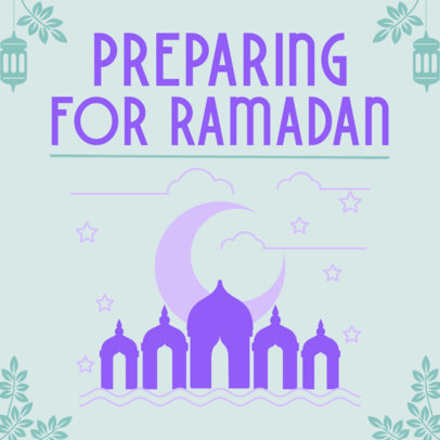 Ramadan-Themed Instagram Post Design Template for an Informative Carousel 4489e