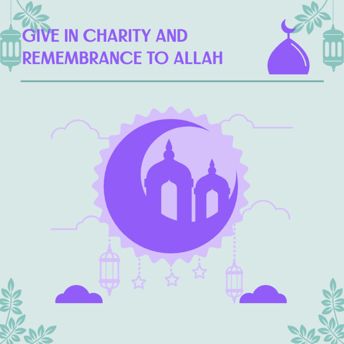 Ramadan-Themed Instagram Post Design Template With Encouraging Advice