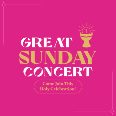 Instagram Post Design Generator to Promote an Easter Concert
