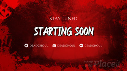 Twitch Screen Video Creator with a Bloody Theme for a Horror Stream