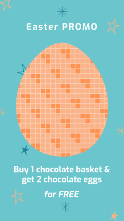 Instagram Story Maker With an Easter Promo and a Decorated Egg Graphic
