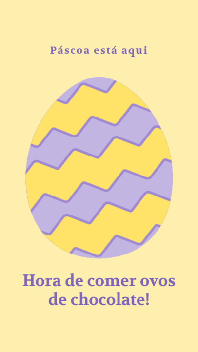 Instagram Story Generator Featuring an Easter Egg With a Zigzag Pattern 4495c