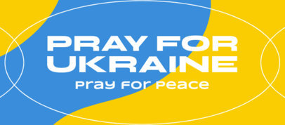 Facebook Cover Creator with a Support Message and Ukraine Flag's Colors 4193m-4527