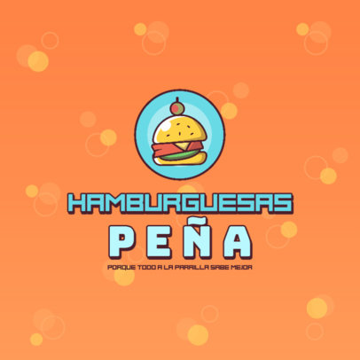 Food Truck Logo Maker Featuring a Burger Icon