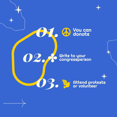 Instagram Post Maker with a List of Ways You Can Help Ukraine 4063e-4527