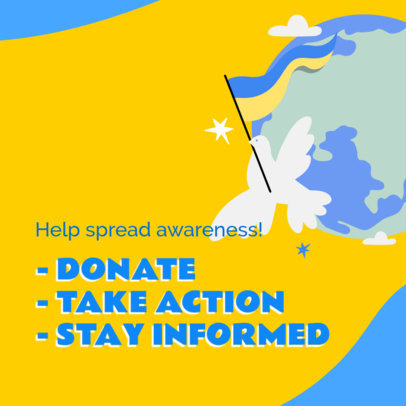 Instagram Post Creator with Information About Helping Ukraine 4418h-4527