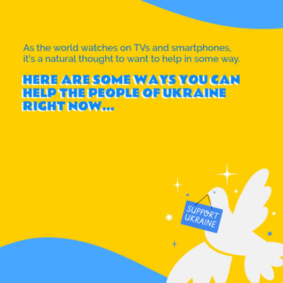 Instagram Post Maker Inviting People to Support Ukraine 4418h-4527