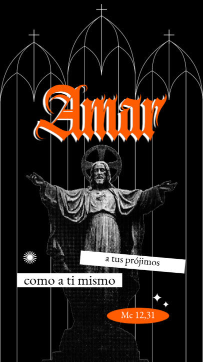 Instagram Story Maker Featuring a Religious Theme and a Biblical Verse