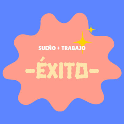 Fun Instagram Post Template with a Quote About Work and Success 615i-4450