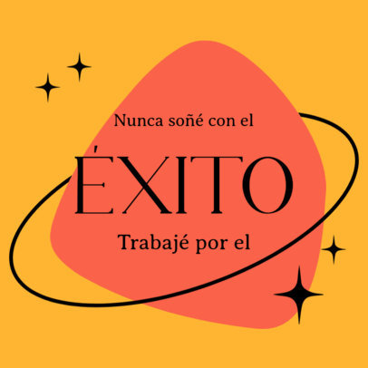 Instagram Post Maker with an Inspirational Quote About Work