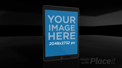 Video of a Black iPad Floating in a Black Room