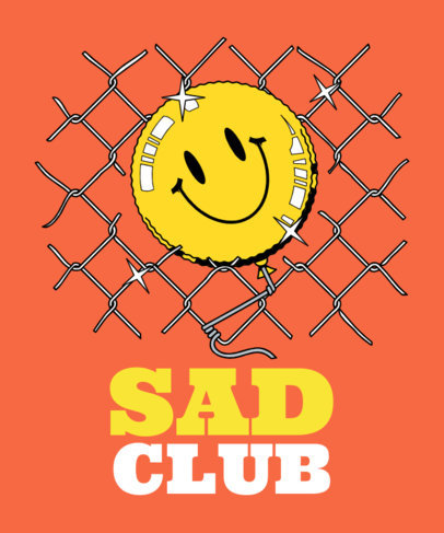 T-Shirt Design Generator Featuring a Smiling Yellow Face with Sparkles