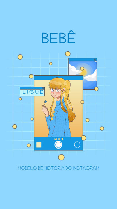 Collage-Styled Instagram Story Generator Featuring an Anime Character 5046a
