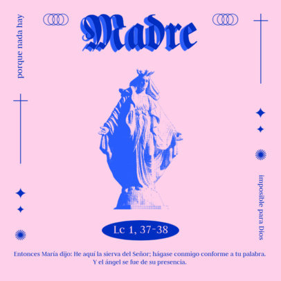 Instagram Post Template Featuring a Christian Quote