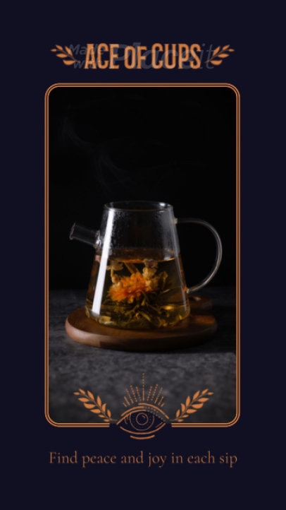 Dark Academia-Themed Instagram Story Video Maker Featuring an Animated Eye Illustration