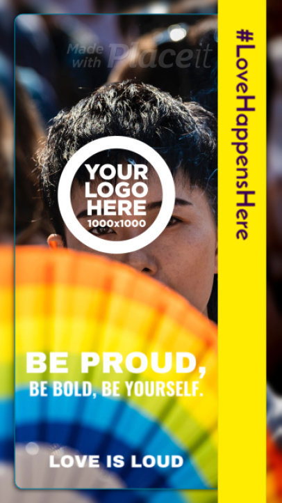 Instagram Story Video Template for Pride Month with a Logo Animation