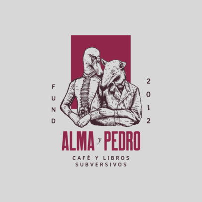 Book Store Logo Generator with a Surrealistic Graphic