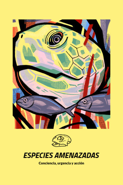 Art Print Design Maker With a Turtle Painting 5047b