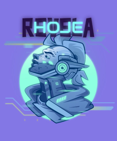 T-Shirt Design Maker With an Illustration of a Cyberpunk Character 5041b