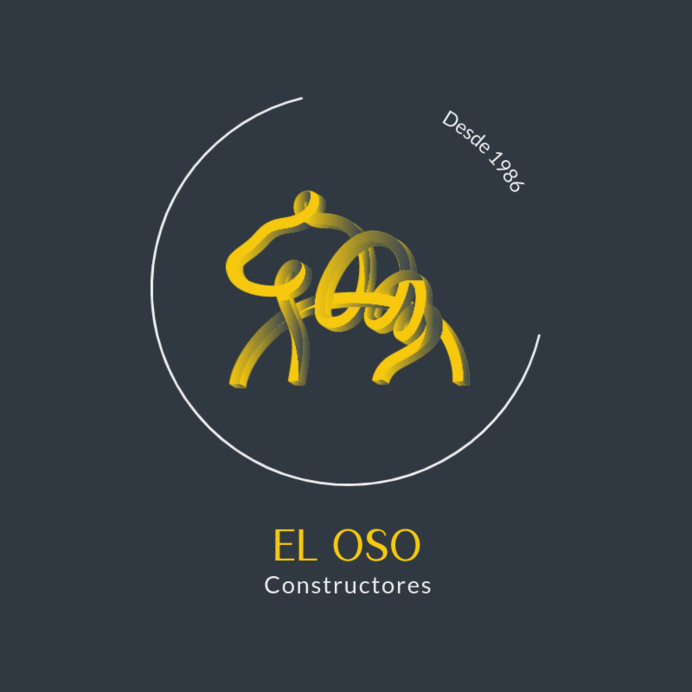 Construction Company Logo Creator with a 3D Doodle of a Bear
