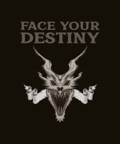 T-Shirt Design Generator with a Mythological Dragon Graphic