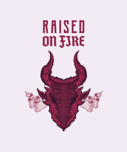 T-Shirt Design Creator Featuring a Dragon Head Illustration