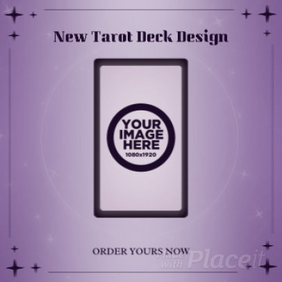 Instagram Post Video Maker with a Dark Academia Aesthetic to Promote a Tarot Deck 