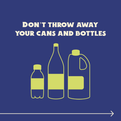 Instagram Post Design Creator Featuring Recycling Tips and a Carousel Layout