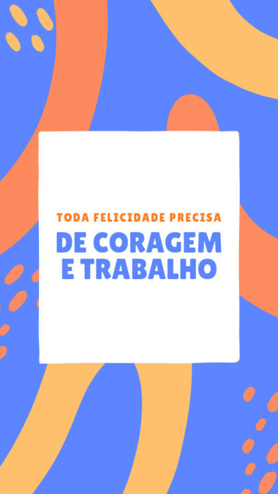 Inspirational Instagram Story Creator with a Quote About Work