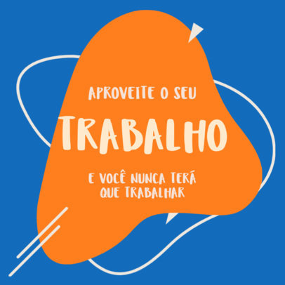 Instagram Post Generator with an Inspirational Quote About Enjoying Work