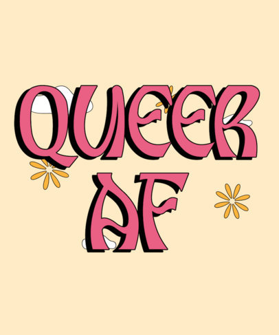 LGBTQ Pride T-Shirt Design Maker Featuring Unique Fonts and Sticker-Like Graphics