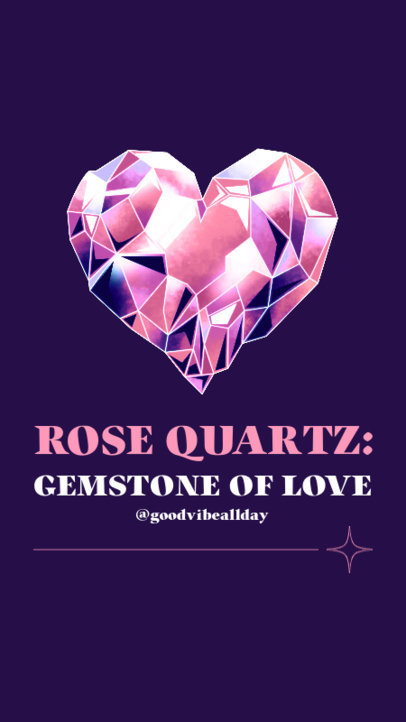 Instagram Story Template Featuring Watercolor Quartz Illustrations