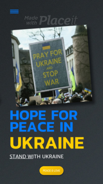 Instagram Story Video Template with a Hope Message for Ukraine