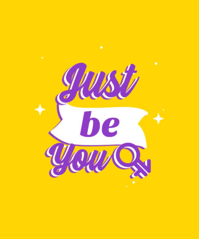 Pride Month-Themed T-Shirt Design Maker Featuring a Quote with Sparkles
