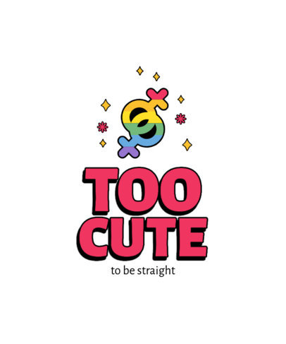 T-Shirt Design Maker Featuring a Fun Quote and Pride Stickers