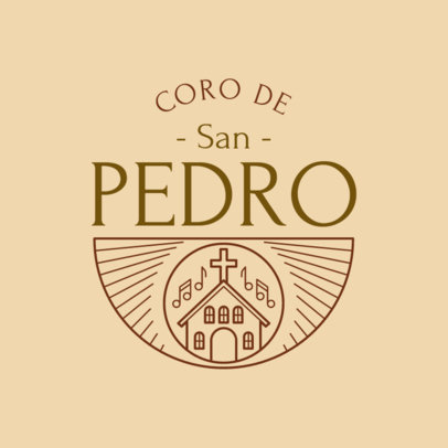 Logo Maker for a Christian Choir Featuring a Church Graphic