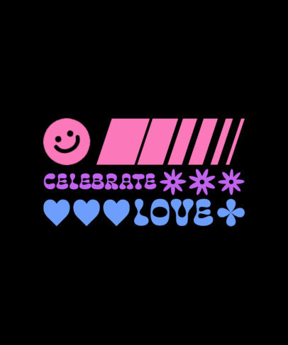 LGBTQ+ Love-Themed T-Shirt Design Creator with Simple Graphics 4544f