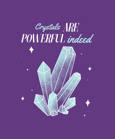 T-Shirt Design Generator Featuring Hand-Drawn Crystal Graphics