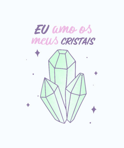 T-Shirt Design Maker Featuring Crystal Illustrations