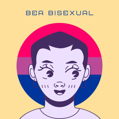 Cool Avatar Logo Creator with a Graphic of the Bisexual Pride Flag
