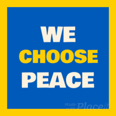 Instagram Post Video Template Featuring a Call for Peace with Animated Text 1539m 5093