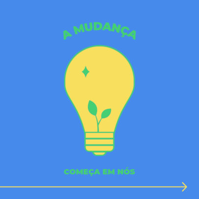 Instagram Post Design Creator With Text in Portuguese for a Recycling-Themed Carousel