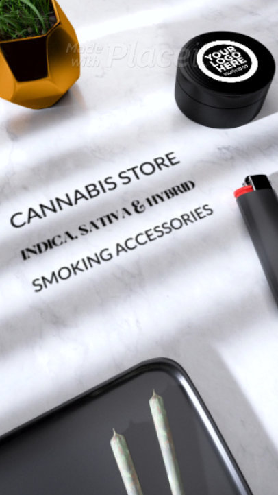 Minimalistic Instagram Story Video Generator Featuring a Cannabis Theme