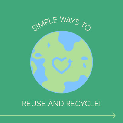 Instagram Post Design Maker Featuring a Recycling Theme and a Carousel Layout