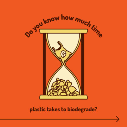 Instagram Post Design Template for a Carousel With a Recycling Theme