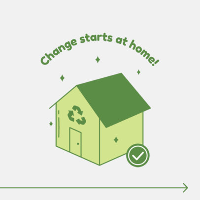 Recycling-Themed Instagram Post Design Template With a Carousel Layout