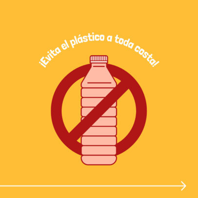 Instagram Post Design Maker With a Recycling Theme and Text in Spanish